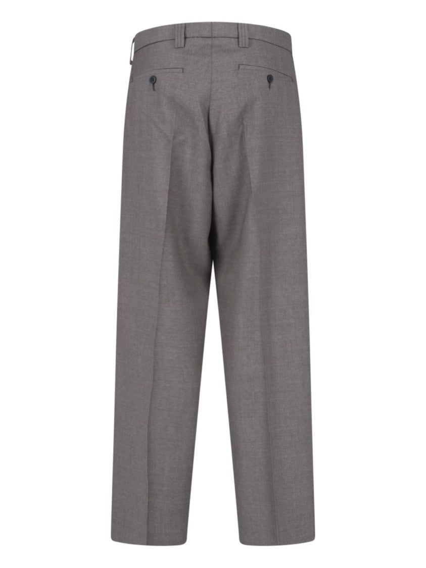 Mfpen Taupe Mid-Rise Tailored Wool Trousers