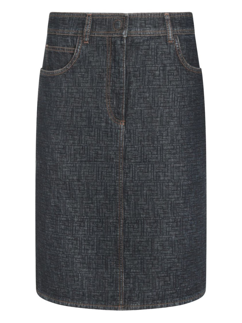 Fendi Flared Midi Skirt