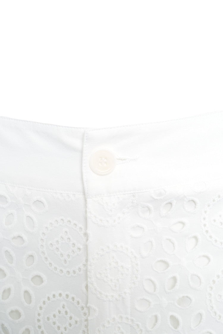 Liu Jo Cropped Pants With Perforated Embroidery