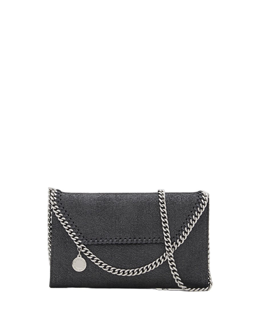 Stella Mccartney Grey Falabella Wallet Matte Shaggy Clutch