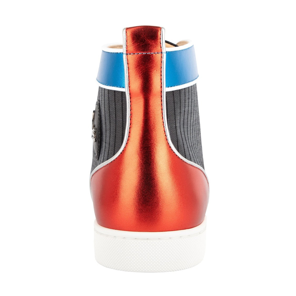 Christian Louboutin Lou Spikes Orlato Flat 'Pleated Metallic'