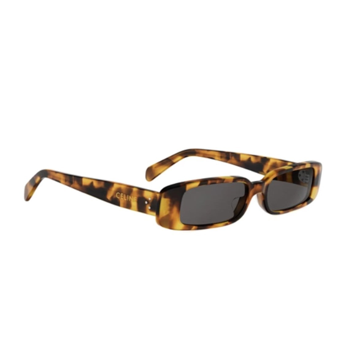 Celine Havana Three Dots Acetate Rectangular Sunglasses