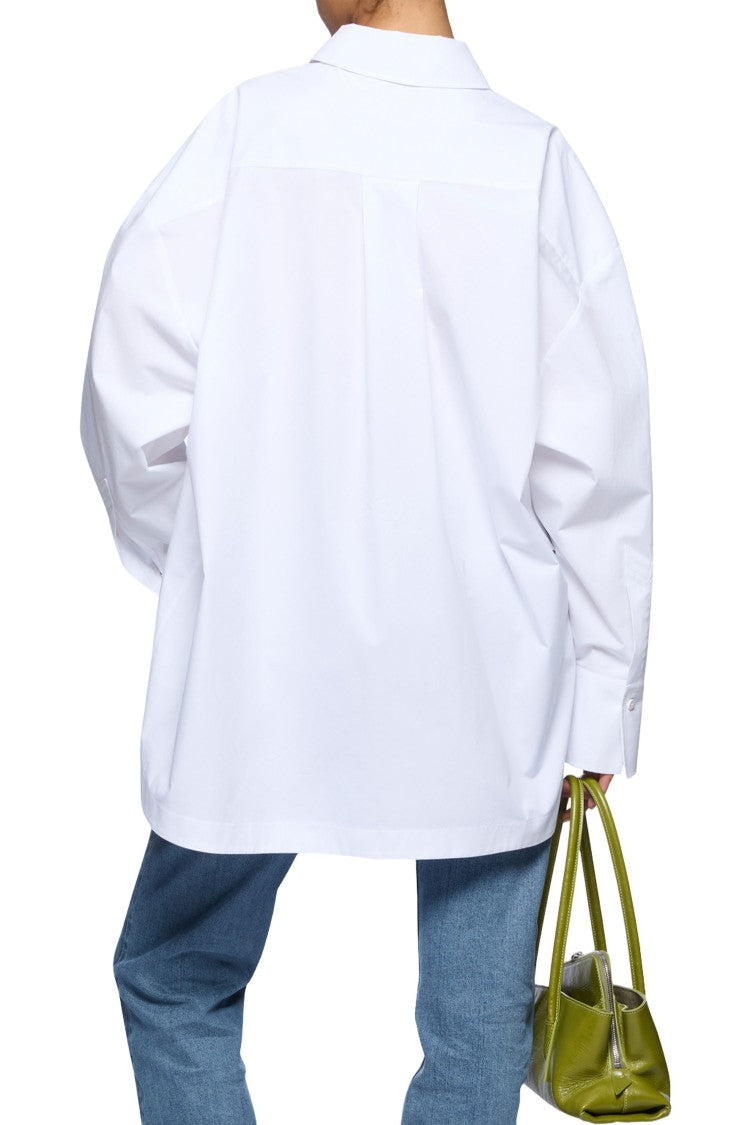 The Attico Loose-Fitting White Shirt With Classic Collar