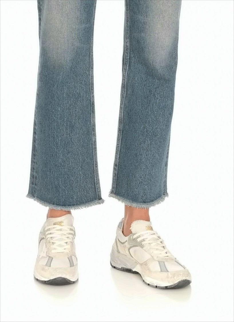 Golden Goose Low-Profile White Sneakers With Distressed Finish And Star Emblem