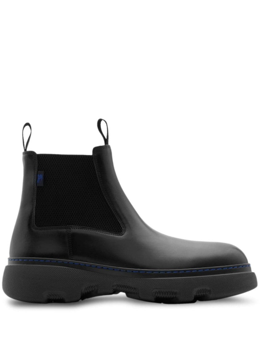 Burberry Modern Chelsea Boots With Sole And Contrasting Stitching