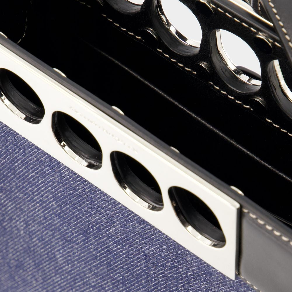 Alexander Mcqueen Mini Tote Bag - Leather - Denim/Black