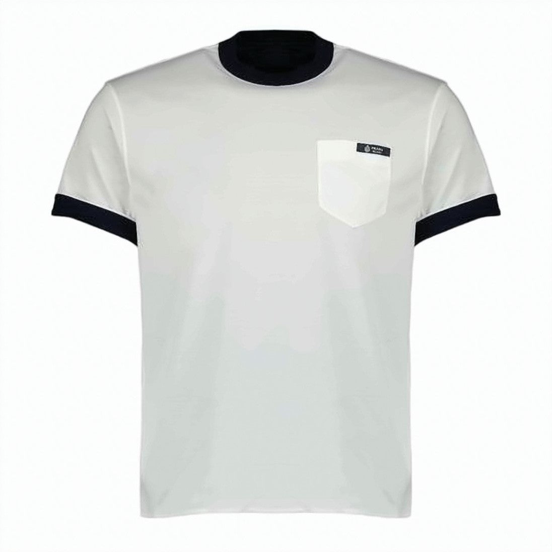 Prada Short-Sleeve T-Shirt With Ribbed Trims