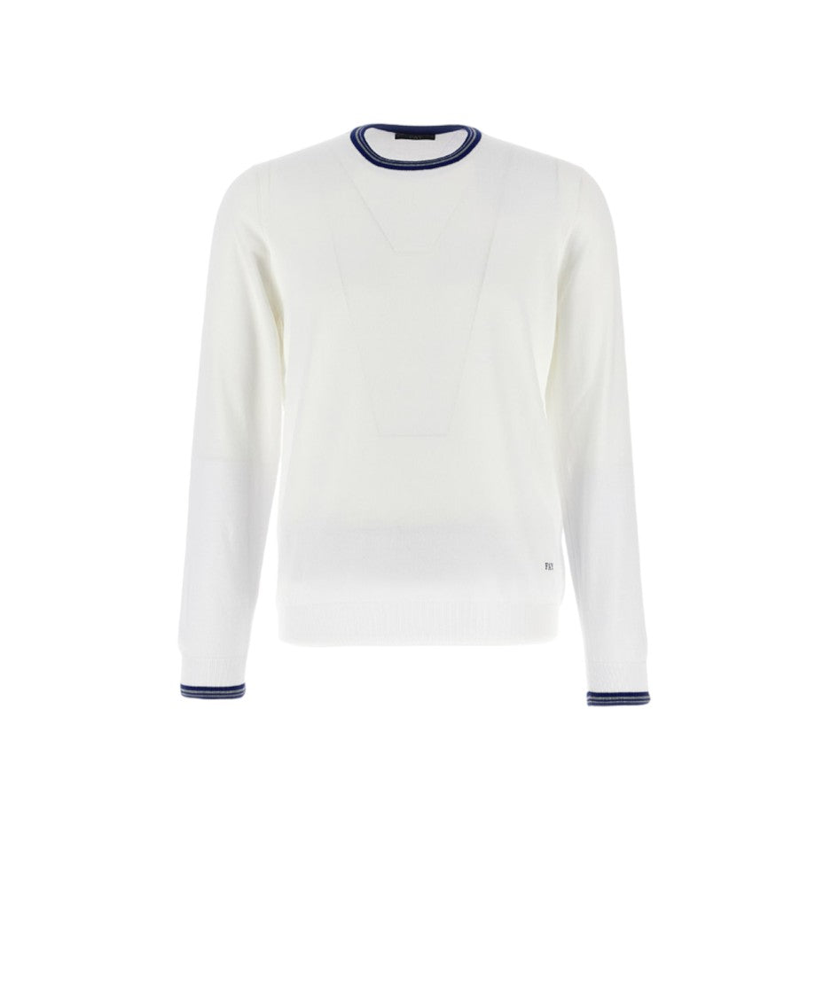 Fay Minimalist Long-Sleeve Pullover Sweater