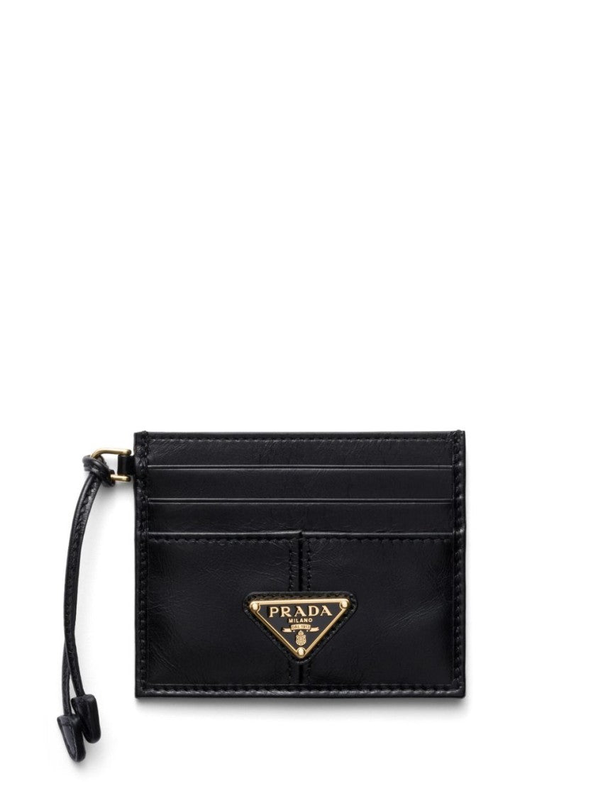 Prada Black Rectangular Calf Leather Wallet