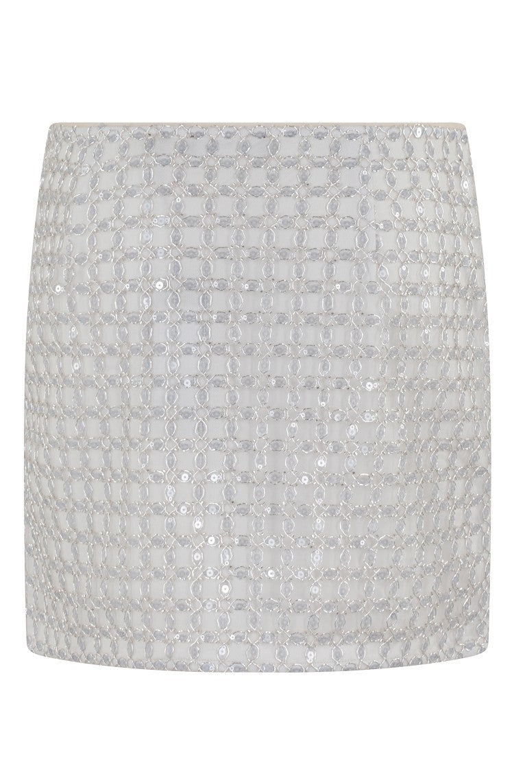 Rotate Beaded Mini Skirt