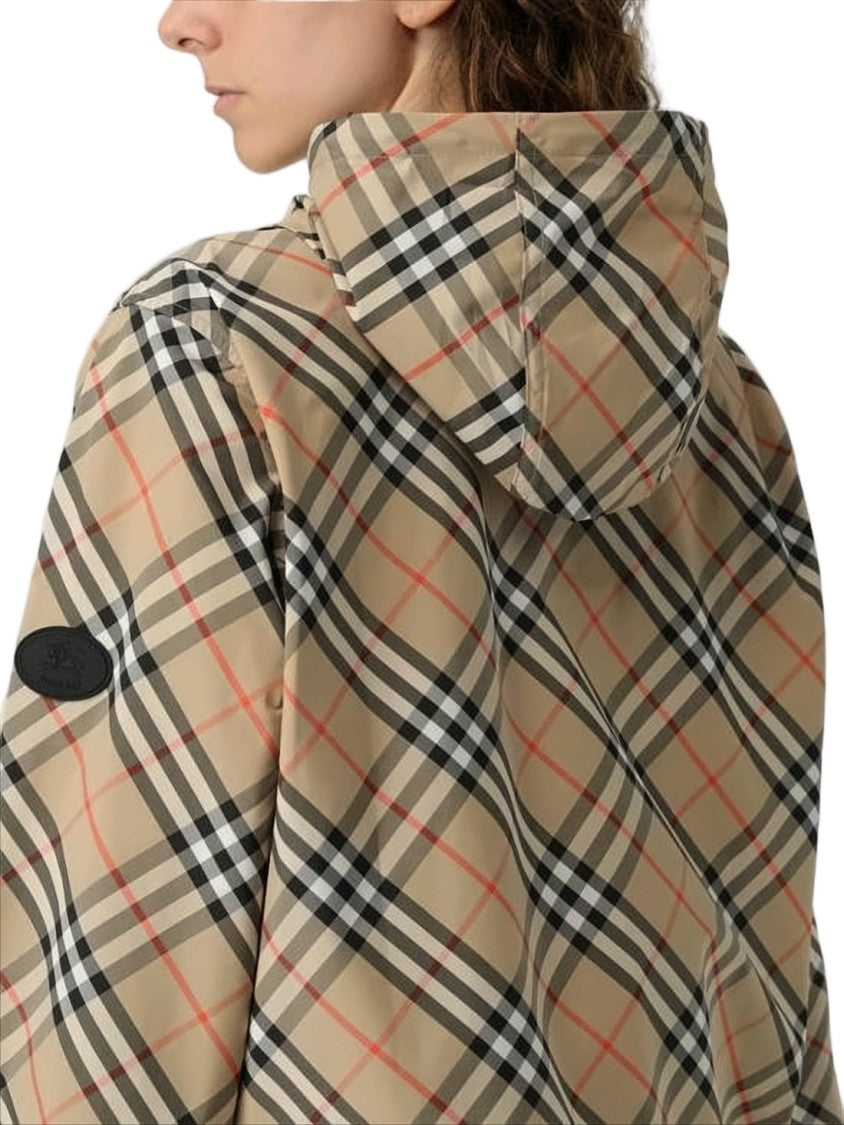 Burberry Lightweight Check-Patterned Windbreaker Jacket