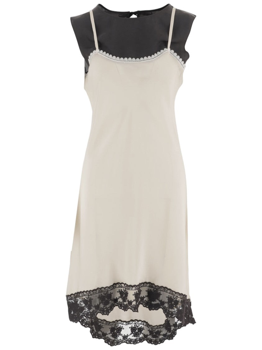 The Garment Mini Dress With Silk Slip And Lace Inserts