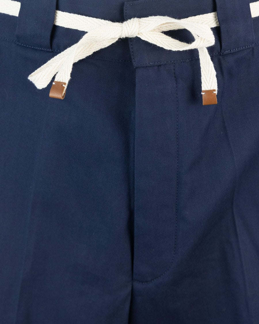 Drôle De Monsieur Chevron Workwear Shorts - Blue