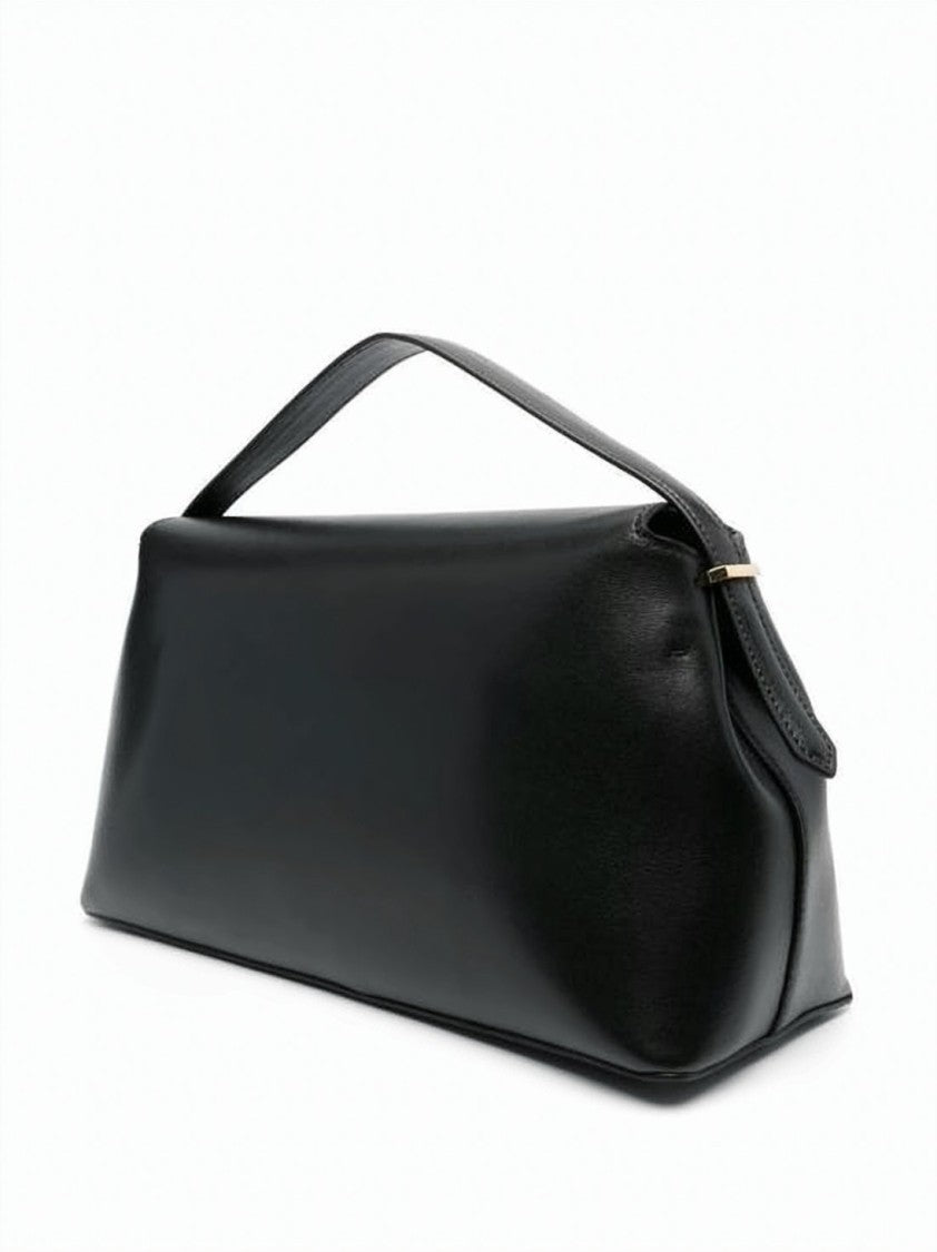Totême Structured Black Calf Leather Shoulder Bag