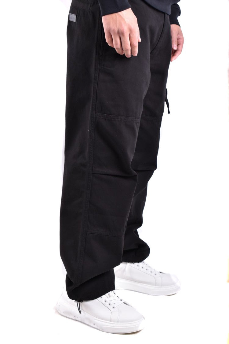 Moschino Relaxed-Fit Black Trousers With Adjustable Drawstring Hem