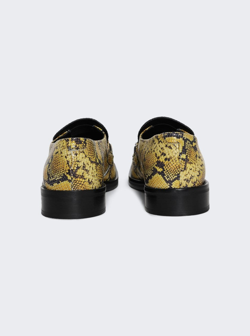 Martine Rose Square Toe Loafer Yellow And Black