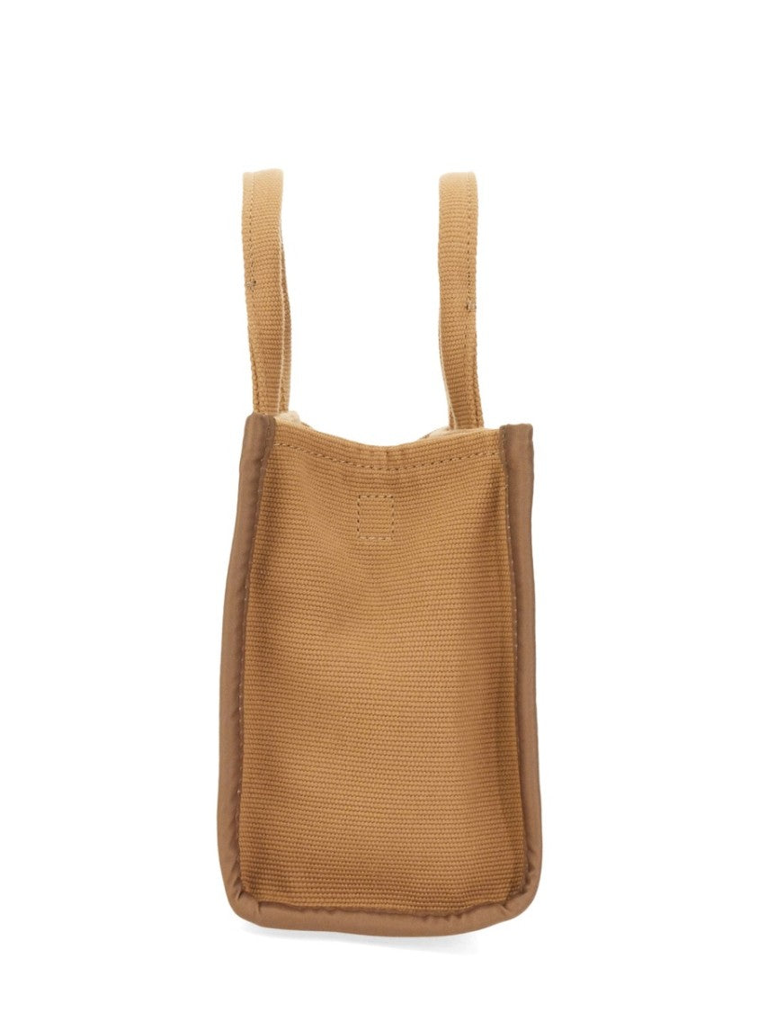 Marc Jacobs Beige Cotton Blend Small Logo Tote Bag