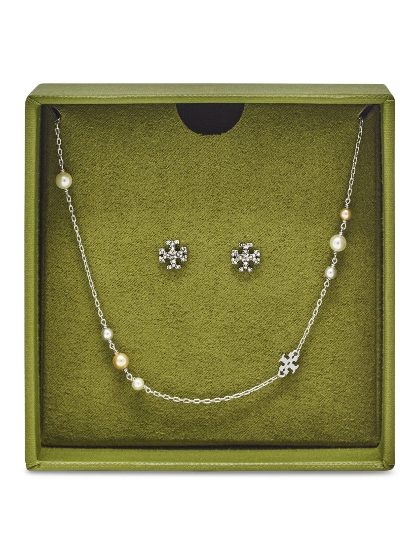 Tory Burch Kira Necklace And Stud Earring Gift Set