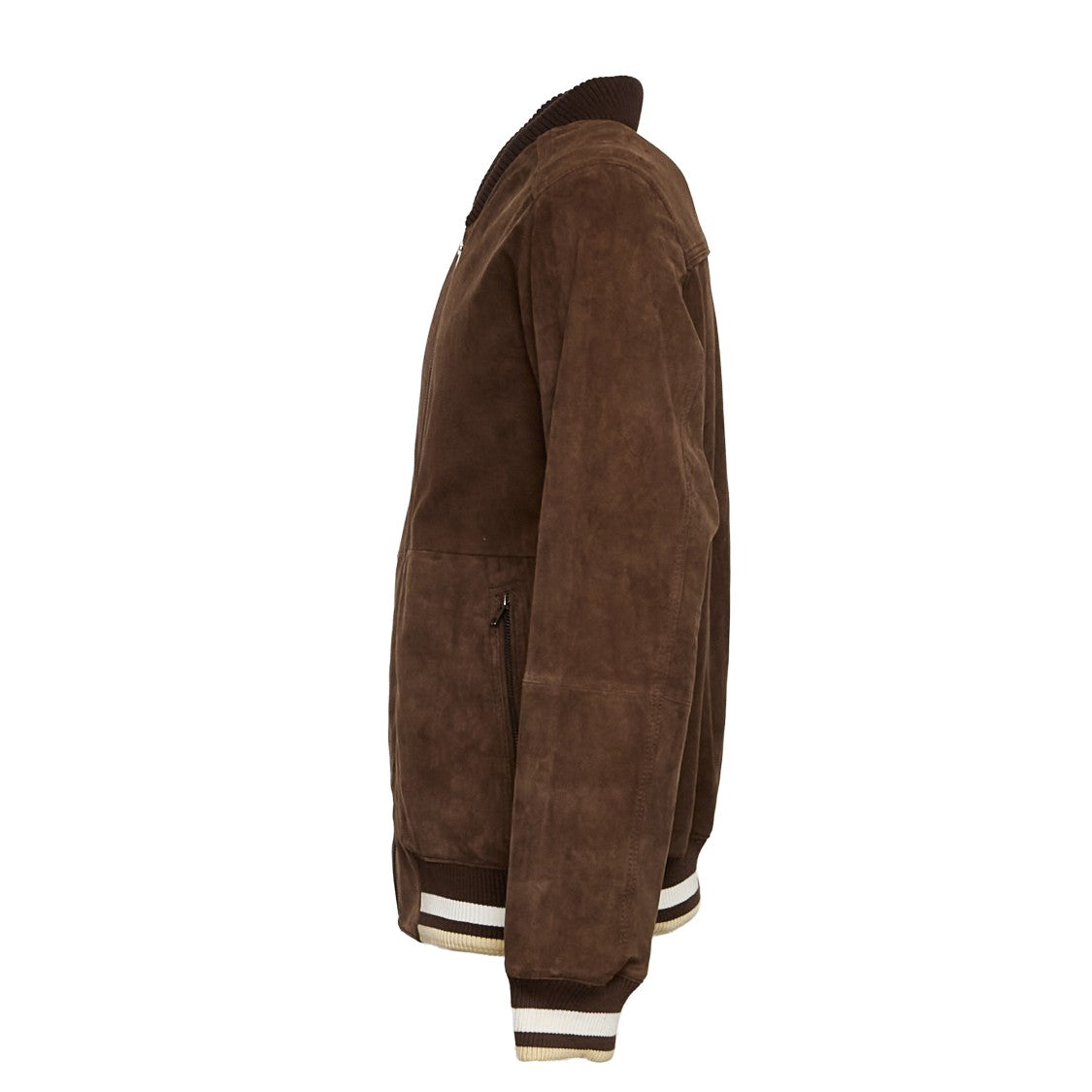 Amaranto Valstarino Suede Bomber Jacket