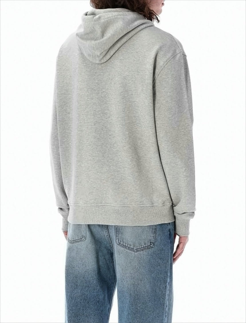 Ami Relaxed Fit Cotton Hoodie With Iconic Heart Emblem