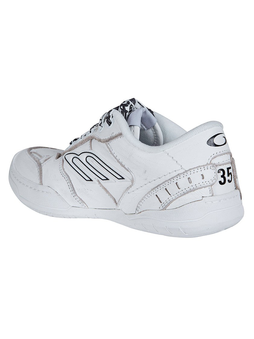 Balenciaga Low-Profile Sneakers With Twisted Laces And Sports Icon Motifs