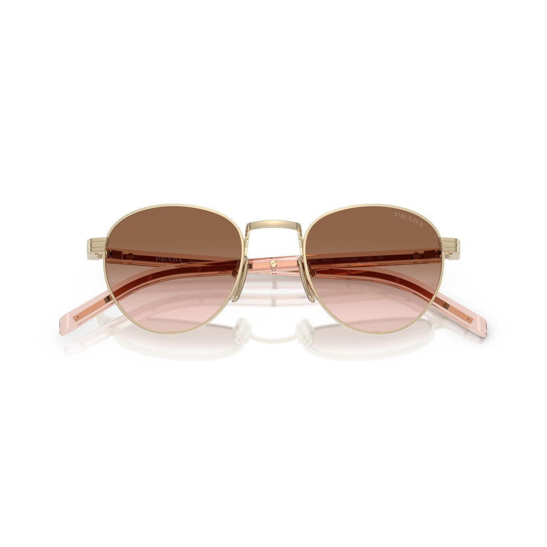 Prada 0Pr B52s Round Gradient Brown Lens Sunglasses