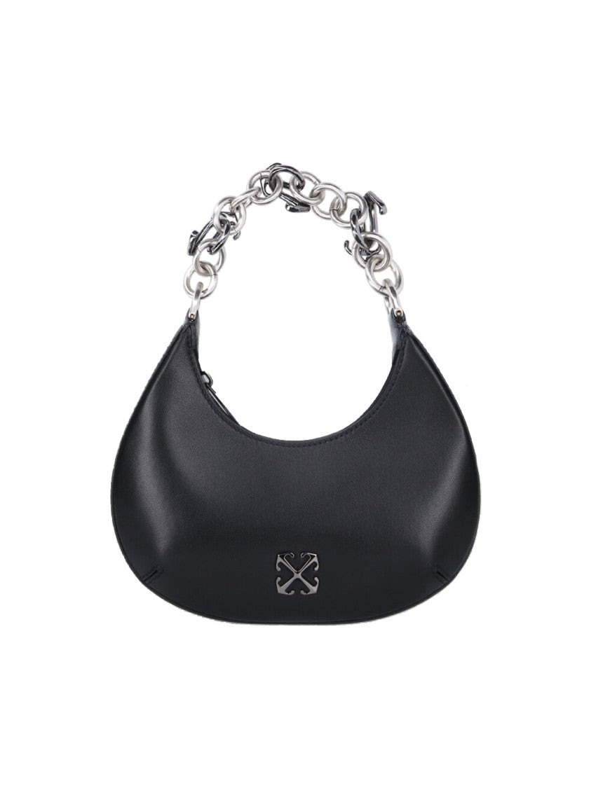 Off-White Mini Hemisphere Shoulder Bag In Smooth Black Lamb Leather