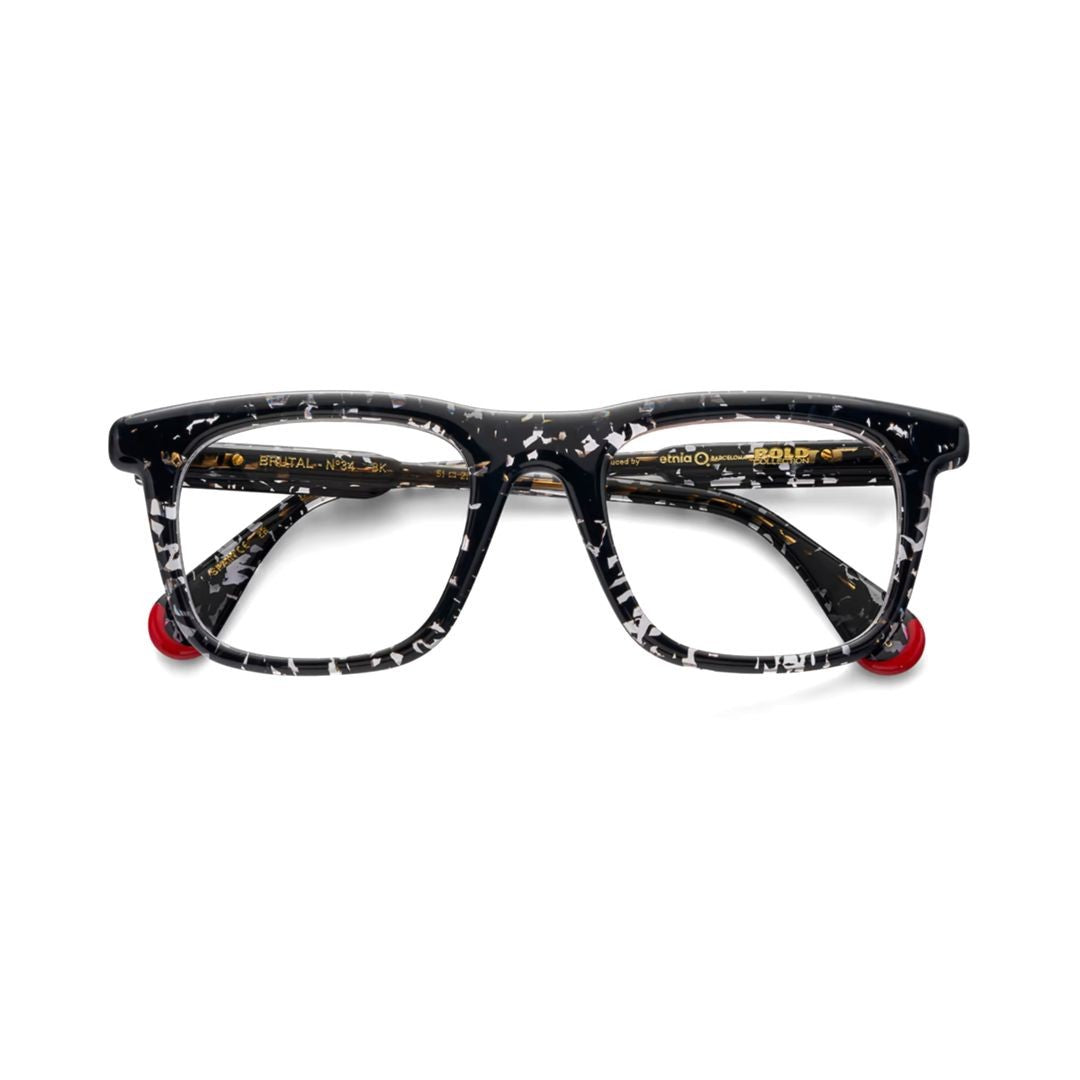 Etnia Barcelona Brutal No.34 Bold Rectangular Acetate Eyeglasses With Speckled Patterns