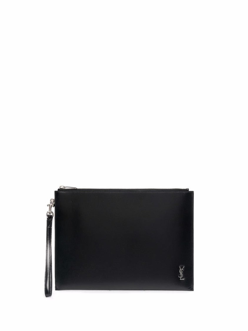 Saint Laurent Rectangle Calf Leather Pouch