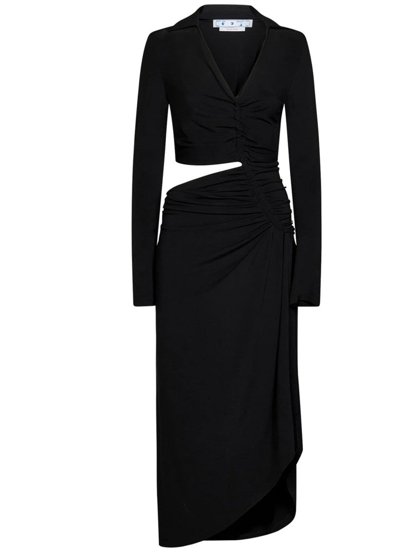 Off-White Cut-Out Midi Dress