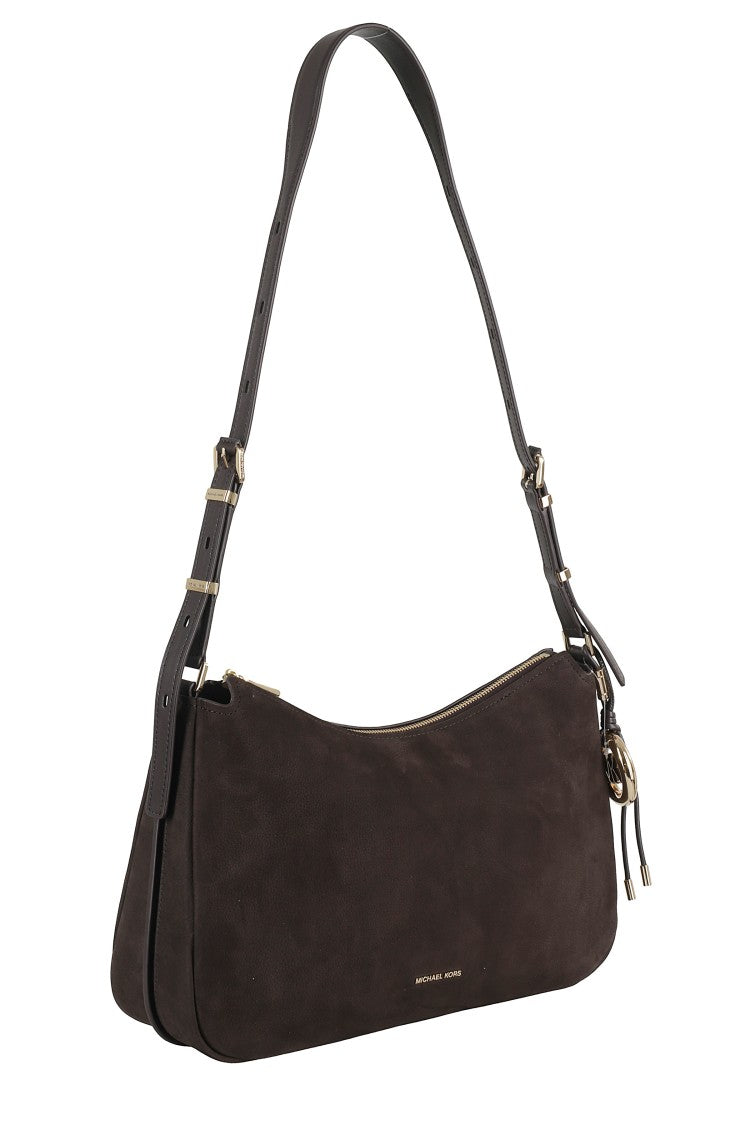 Michael Michael Kors Smooth Leather Hobo Shoulder Bag With Gold-Tone Accents