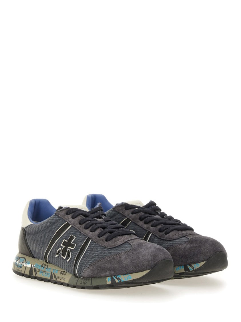 Premiata Lucy 7770 Low Profile Suede Mesh Sneakers