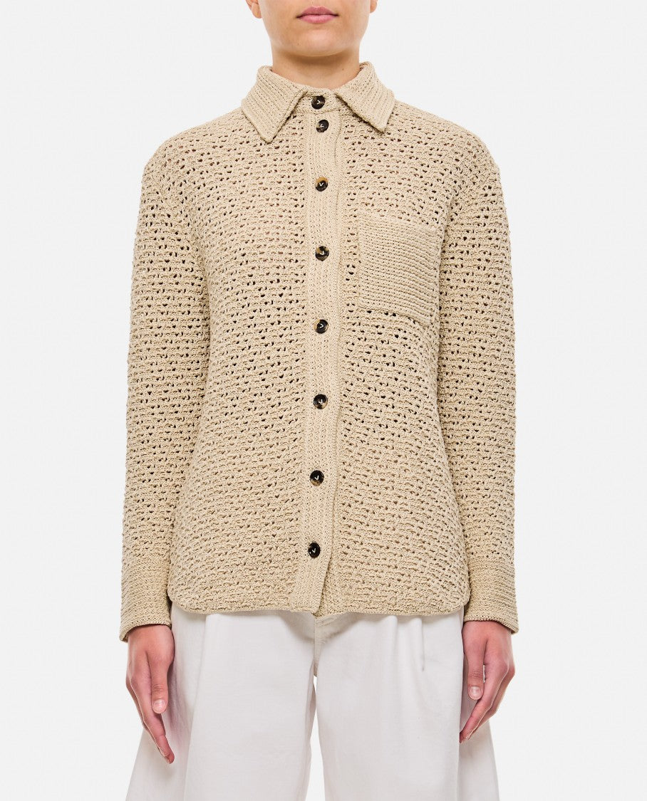 Bottega Veneta Crochet Shirt Jacket