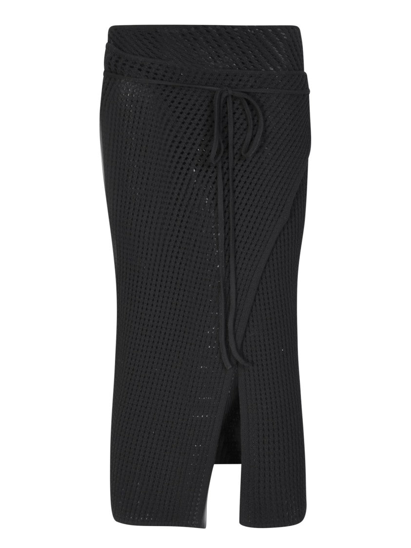Andreâdamo Cut-Out Black Skirt