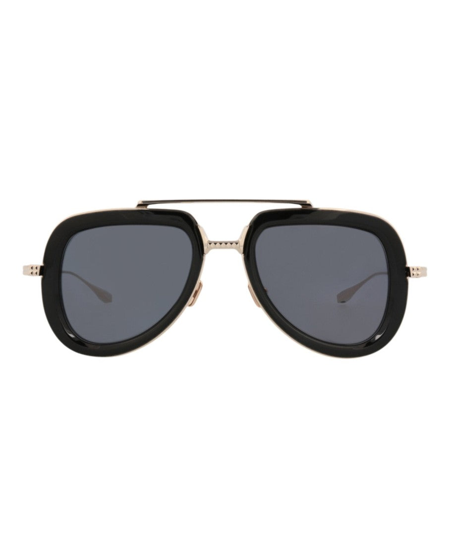 Valentino Aviator-Frame Acetate And Metal Sunglasses With Textured Temples