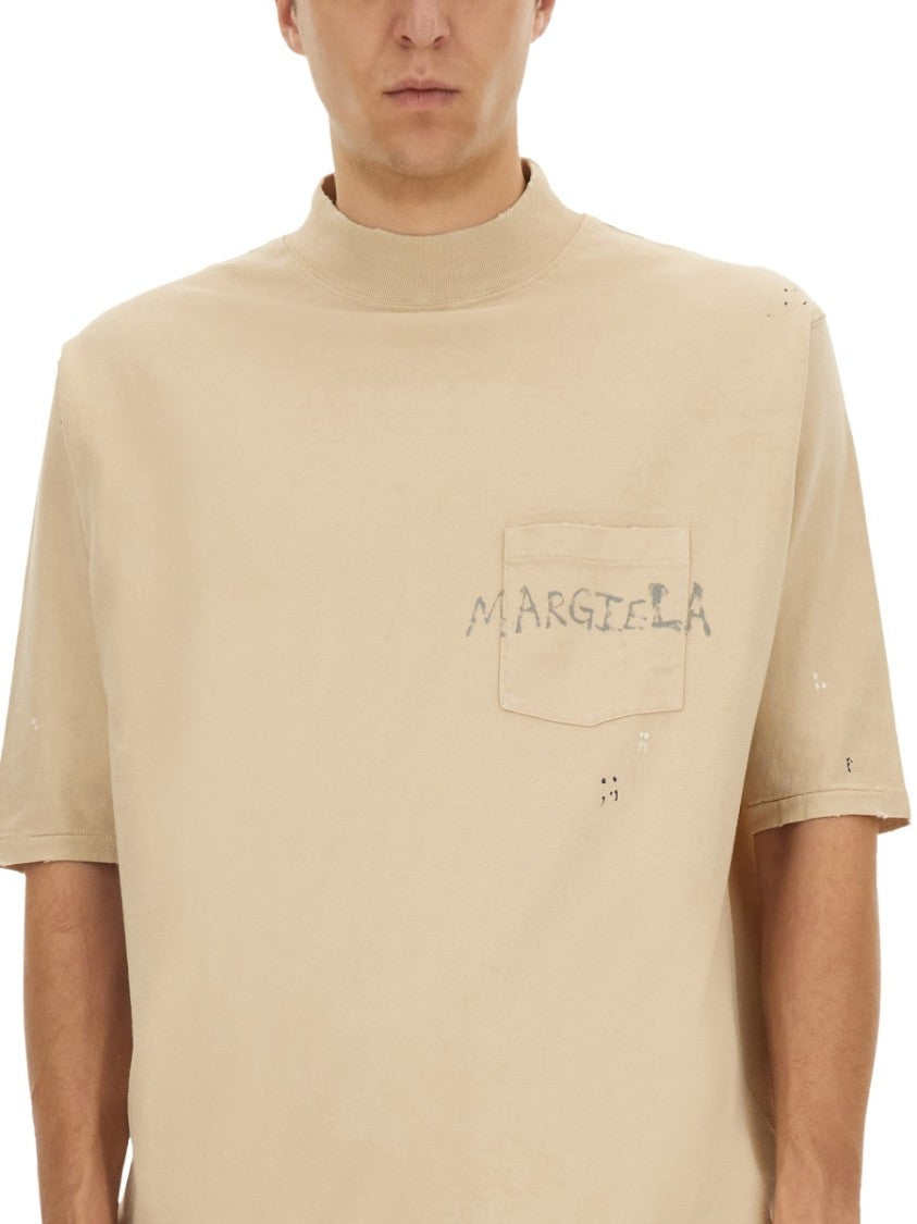 Maison Margiela Oversized Cotton T-Shirt With Subtle Logo