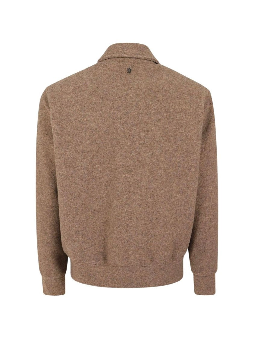 Dondup Grey Flap-Pocket Fleece Jacket