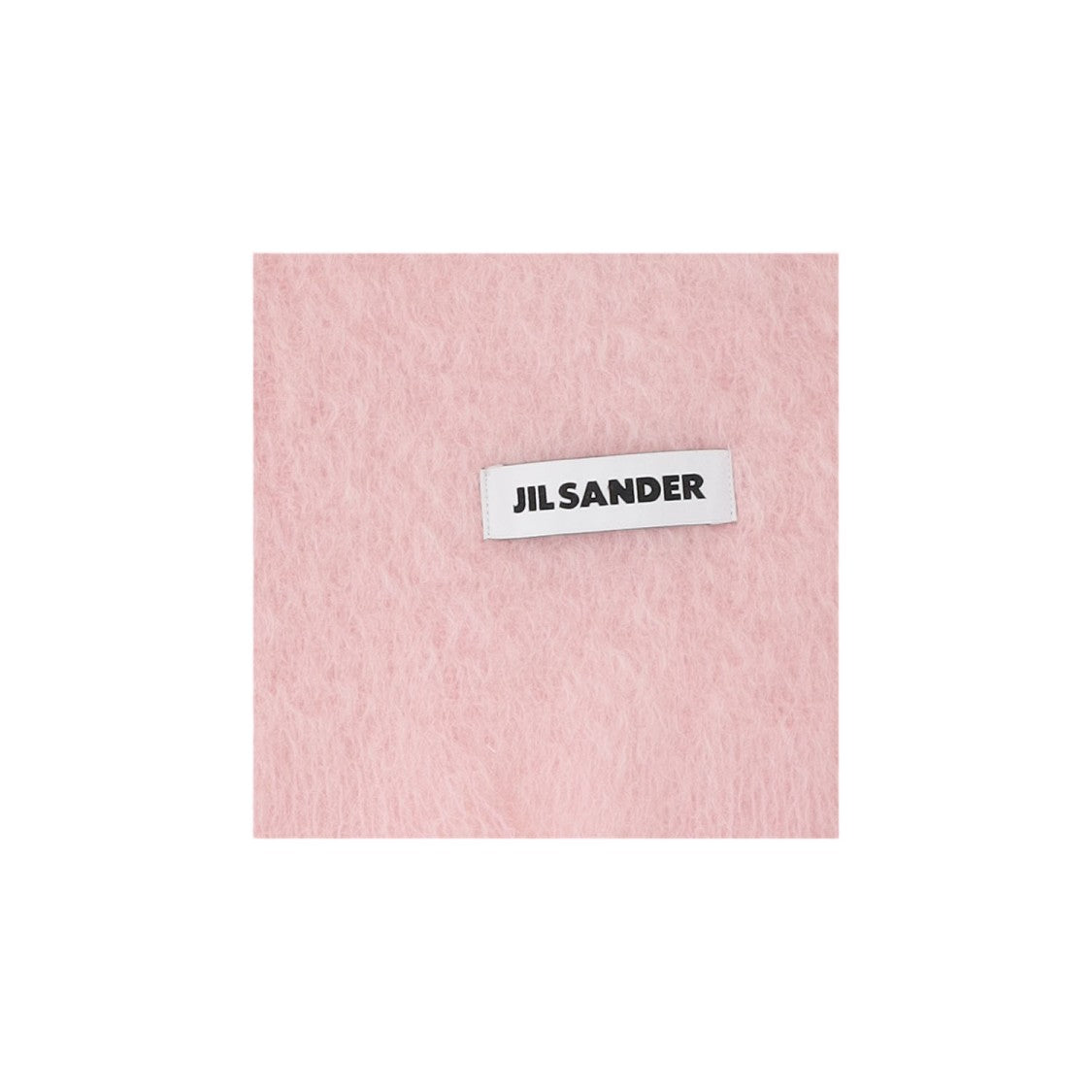 Jil Sander Pink Mohair Blend Fringed Scarf