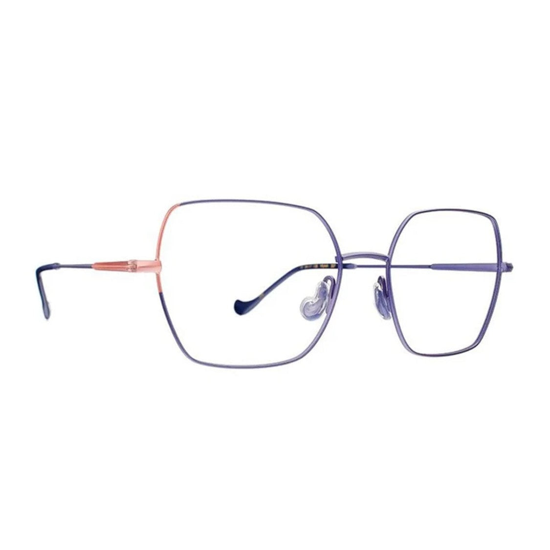 Caroline Abram Purple Vilma Oversized Geometric Metal Sunglasses