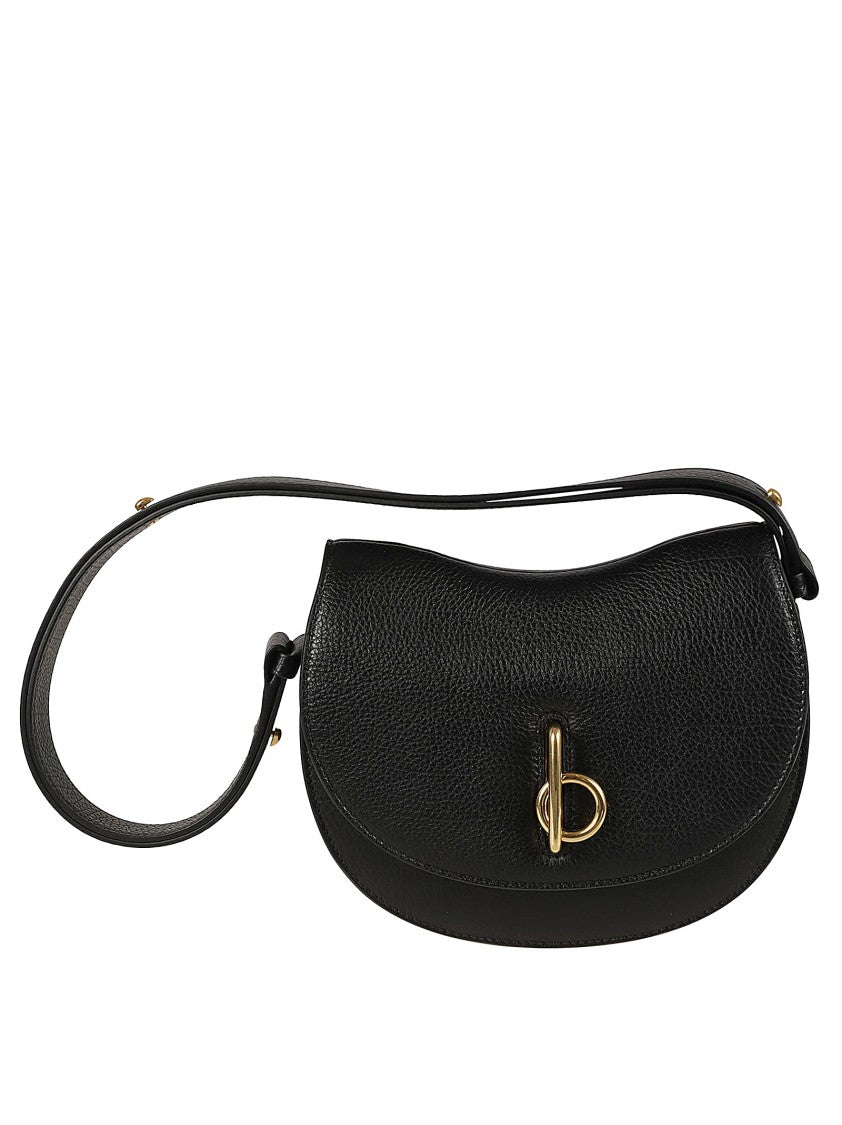 Burberry Rounded Textured Leather Shoulder Bag