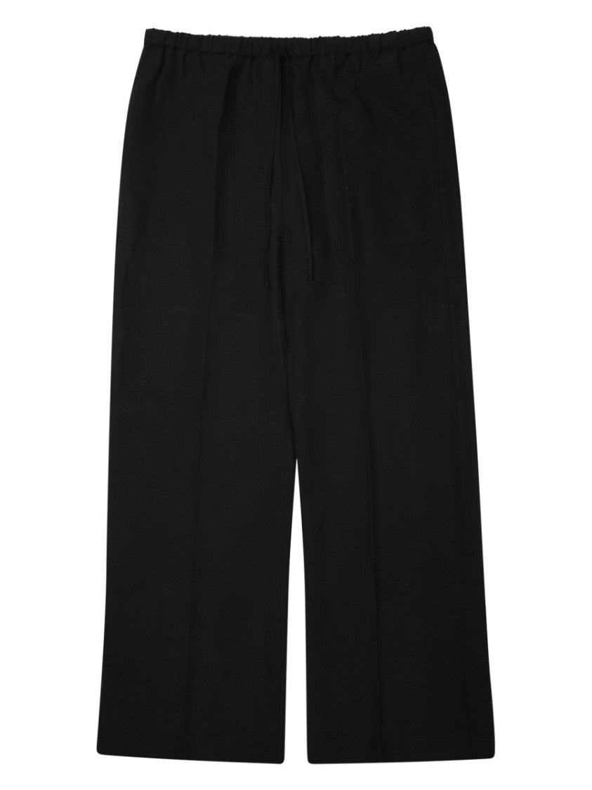 Totême Relaxed Wide-Leg Pants In Lyocell-Linen Blend