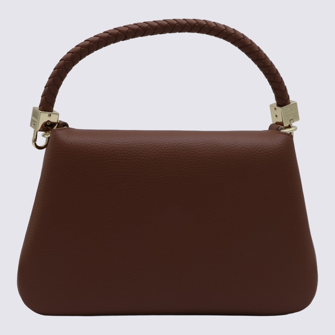 Coccinelle Structured Handbag With Rounded Flap And Braided Handle