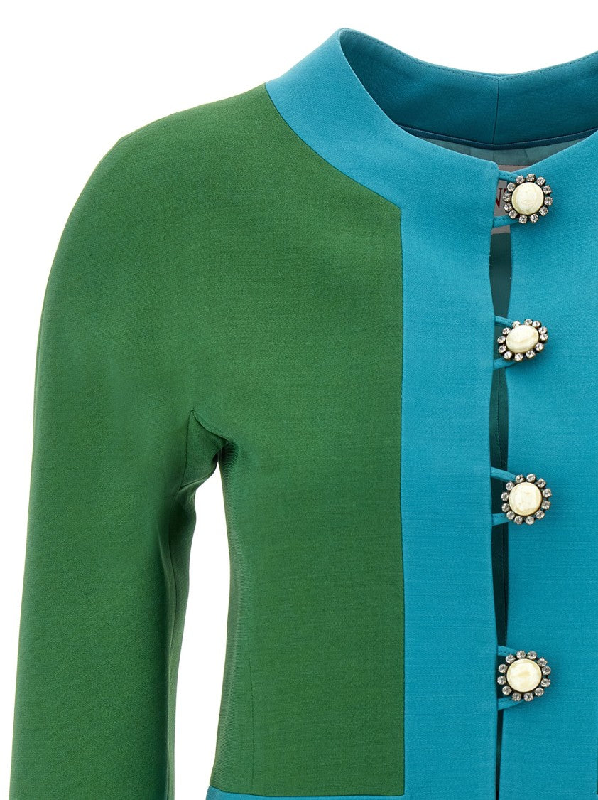 Valentino Garavani Bolero-Style Blazer With Contrast Piping
