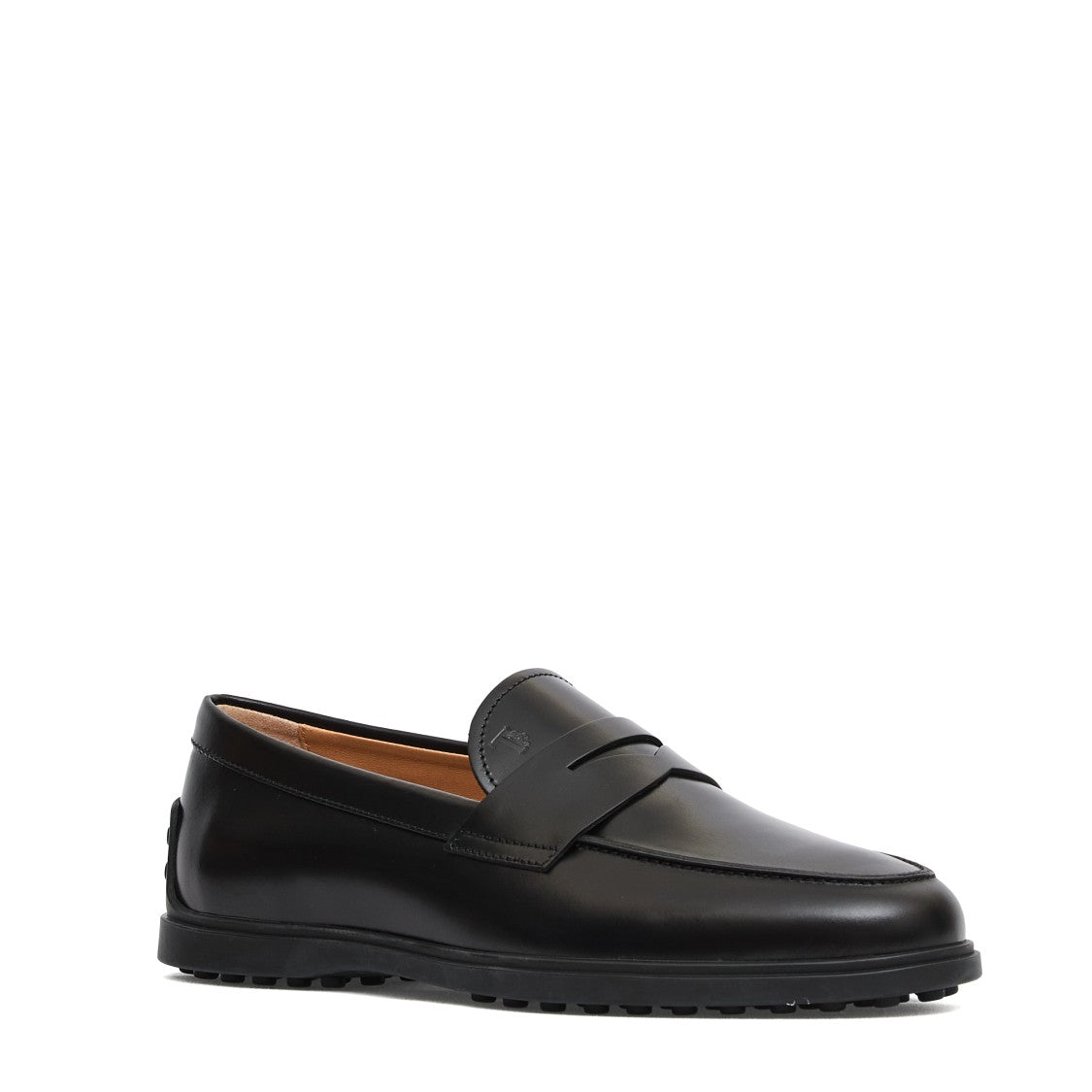 Tod's Black Leather Moccasin