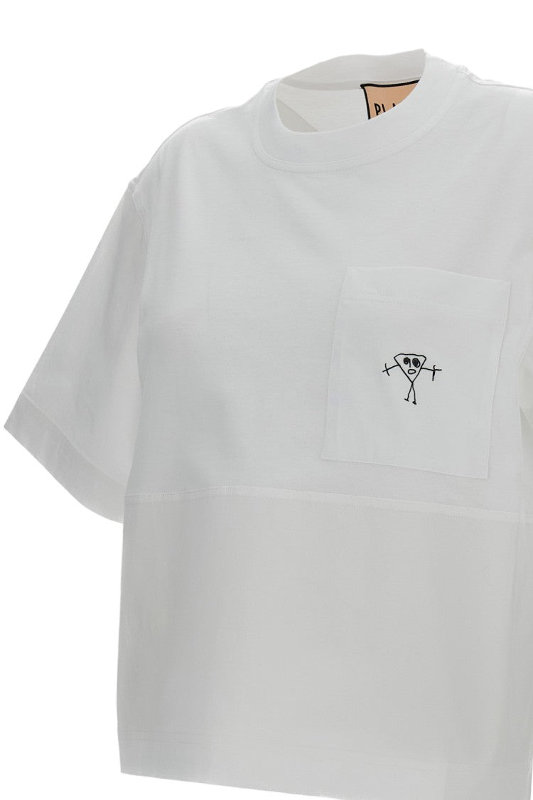 Plan C Crew-Neck T-Shirt With Paneled Design
