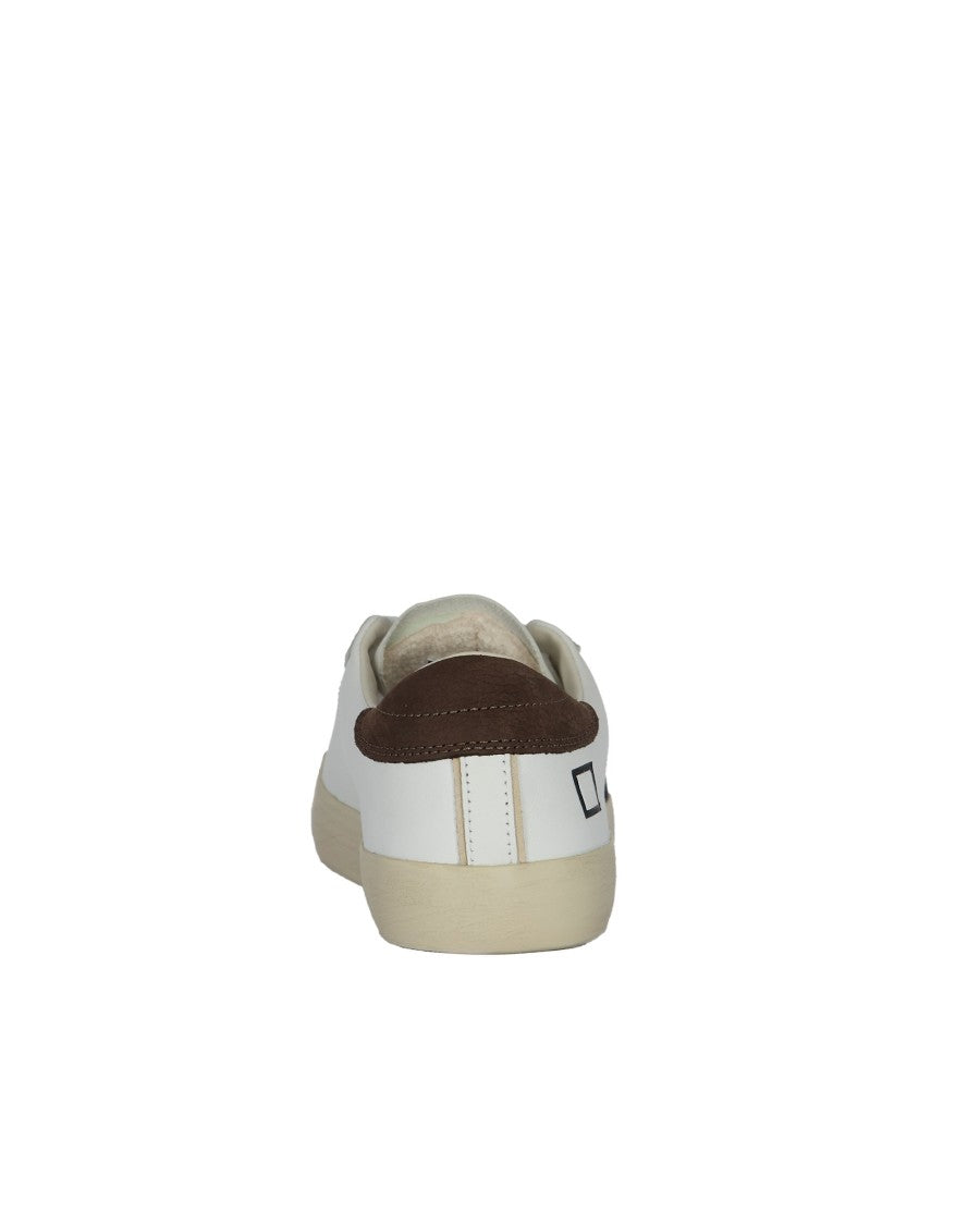 D.A.T.E Hill Low Calf White/Brown Sneakers