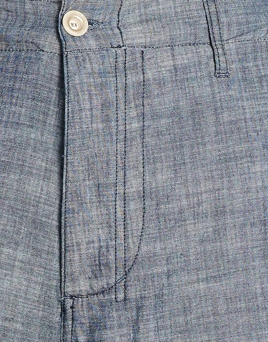 C.P. Company Straight Cut Cotton Pants With Textured Chambray Finish