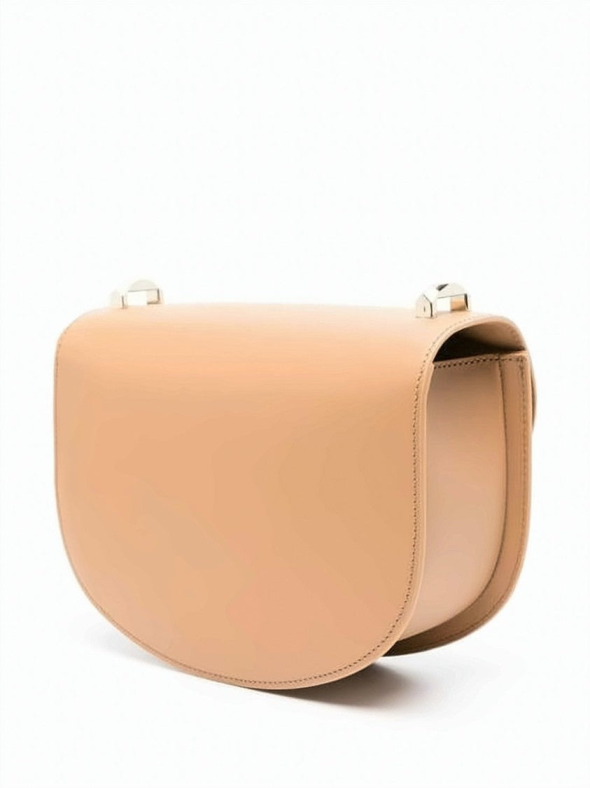 A.P.C. Smooth Cowhide Leather Shoulder Bag With Adjustable Strap
