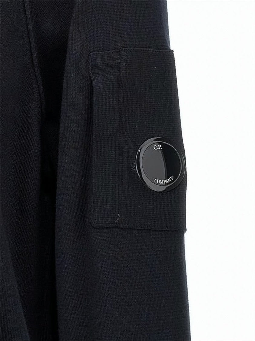 C.P. Company Relaxed-Fit Black Hoodie With Distinctive Patch Pocket