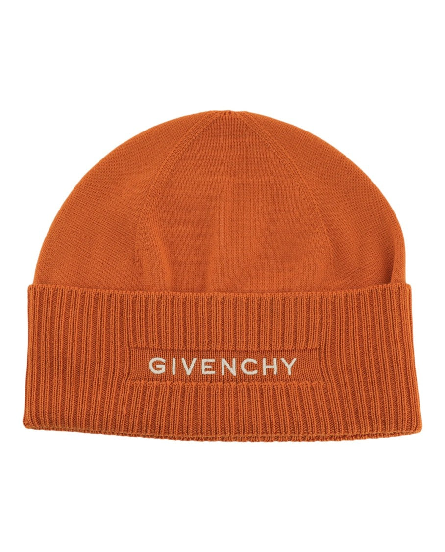 Givenchy Ribbed Wool Beanie With Embroidered Logos